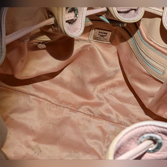 MCM Elegant Pink Leather Tote Bag As Is - Picture 6 of 10